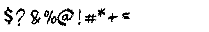 Halloween Crayon Font OTHER CHARS