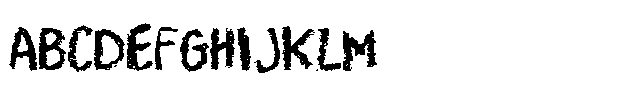 Halloween Crayon Font UPPERCASE