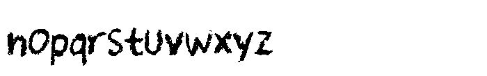 Halloween Crayon Font LOWERCASE