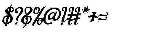 Halloween Creative Italic Italic Font OTHER CHARS