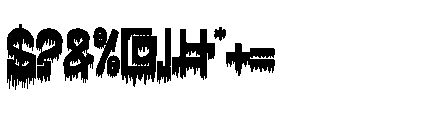 Halloween Damage Font OTHER CHARS