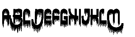 Halloween Damage Font UPPERCASE