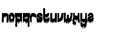 Halloween Damage Font LOWERCASE