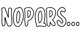 Halloween Outline Font LOWERCASE