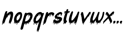Halloween Park Italic Font LOWERCASE