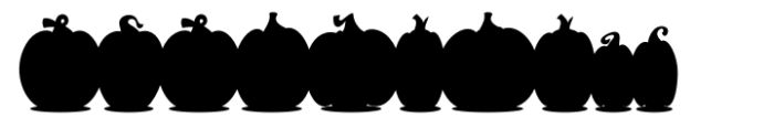 Halloween Pumpkins Glowing Font OTHER CHARS