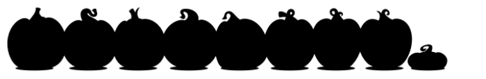 Halloween Pumpkins Glowing Font UPPERCASE