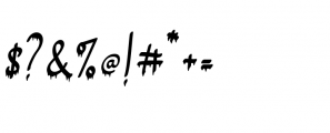 Halloween Script Regular Font OTHER CHARS