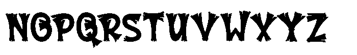 Hallowood Brush Font LOWERCASE