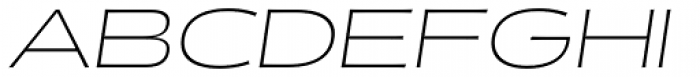 Halogen Flare Thin Oblique Font UPPERCASE