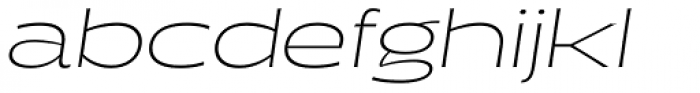 Halogen Flare Thin Oblique Font LOWERCASE