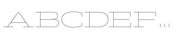 Halogen Slab Pro Greek Hairline Font UPPERCASE