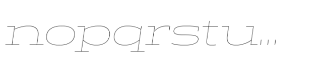Halogen Slab Pro Hairline Oblique Font LOWERCASE