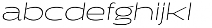 Halogen Thin Oblique Font LOWERCASE