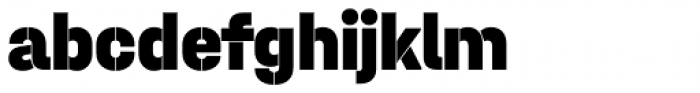 Halvar Stencil Mittelschrift Black MinGap Font LOWERCASE