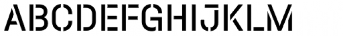 Halvar Stencil Mittelschrift Regular MidGap Font UPPERCASE
