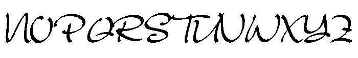 Hambalang Scriptem Font UPPERCASE