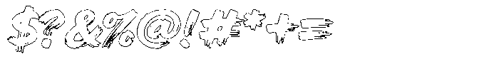 Hambo Outline Font OTHER CHARS