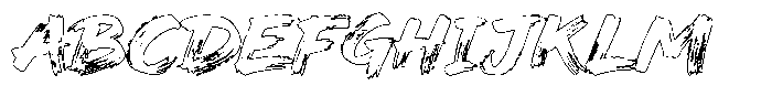 Hambo Outline Font UPPERCASE