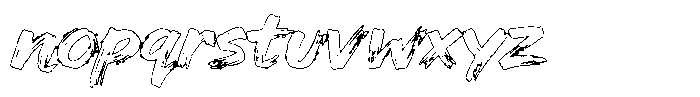 Hambo Outline Font LOWERCASE