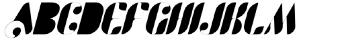 Hamis Pro Regular Solid Italic Font UPPERCASE