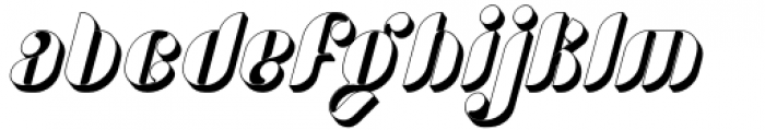 Hamis Pro Shadow Italic Font LOWERCASE