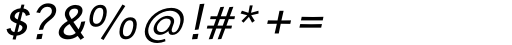 Hanah Hebrew Italic Font OTHER CHARS