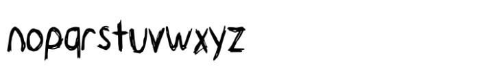Hand Pen Scribble Font LOWERCASE