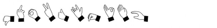 Hand Sign Font OTHER CHARS