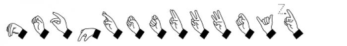 Hand Sign Font LOWERCASE