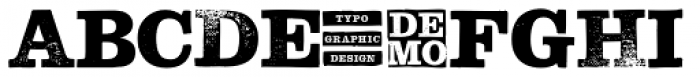 Hand Stamp Slab Serif Rough Regular DEMO Font UPPERCASE