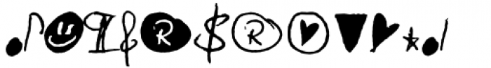 Hand Writing of Janina Icons Font UPPERCASE