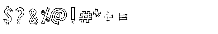 Handdrawn Blueprint Project Font OTHER CHARS