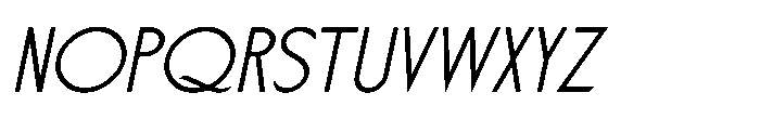 Handlettered Sans JNL Oblique Regular Font LOWERCASE