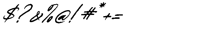 Handling Baltens Italic Font OTHER CHARS