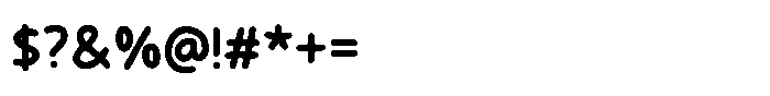 Handone Bold Font OTHER CHARS