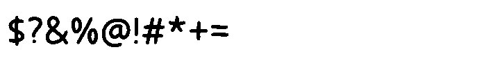 Handone Medium Font OTHER CHARS