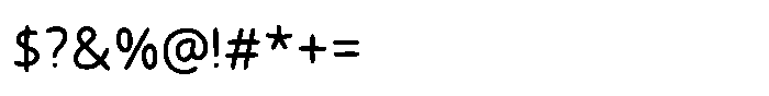 Handone Regular Font OTHER CHARS