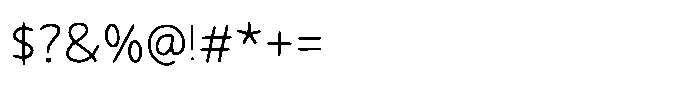 Handone Thin Font OTHER CHARS