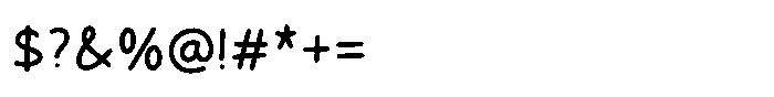 Handson Regular Font OTHER CHARS