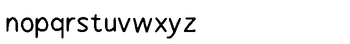 Handson Regular Font LOWERCASE