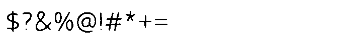 Handson Thin Font OTHER CHARS