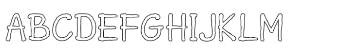 Handwrite Outline Font UPPERCASE