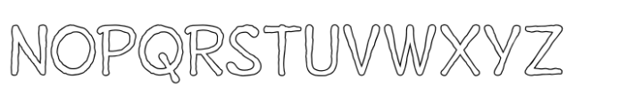 Handwrite Outline Font UPPERCASE