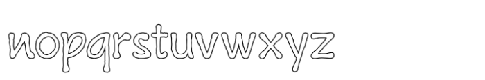 Handwrite Outline Font LOWERCASE