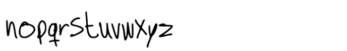 Handwriting Bold Font LOWERCASE