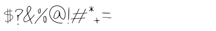 Handwriting Regular Font OTHER CHARS