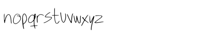 Handwriting Regular Font LOWERCASE