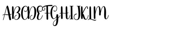 Handwritten Script Font UPPERCASE
