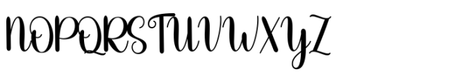 Handwritten Script Font UPPERCASE